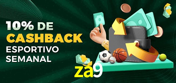 10% de bônus de cashback na za9